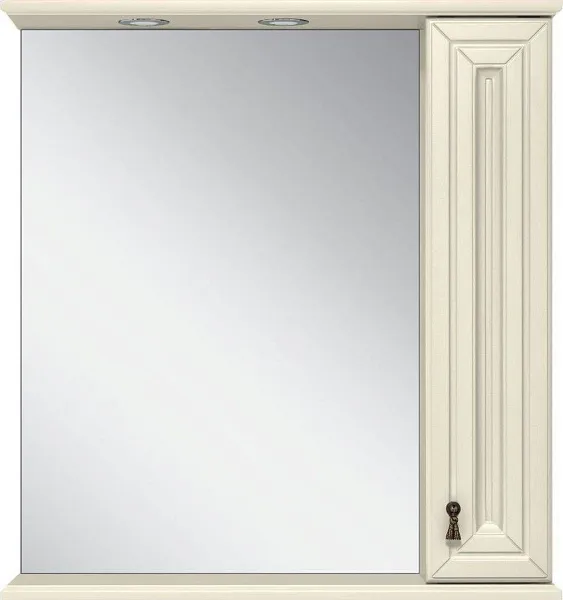Зеркало-шкаф Misty Лувр 75 R слоновая кость фото 3