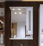 Зеркало-шкаф Бриклаер Бали 62х84 4627125412004 с подсветкой правое фото 3