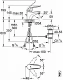 Смеситель Grohe Euroeco Special 32764000 для раковины с донным клапаном фото 2