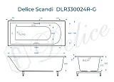 Ванна из искусственного камня Delice Scandi DLR330024RB-G фото 2