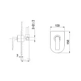 Встраиваемый смеситель Wonzon & Woghand SHARK WW-484700-CR фото 1