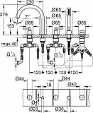 Смеситель Grohe Atrio New 19922AL3 на борт ванны фото 2