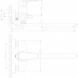 Смеситель Decoroom DR69 DR69043 для ванны с душем фото 2