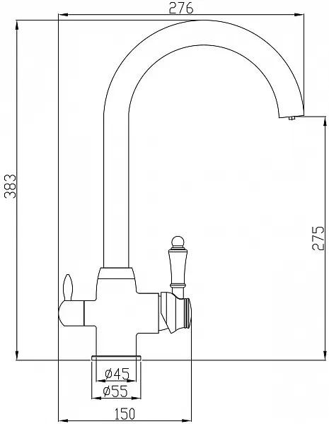 Смеситель Steel Hammer SH 723 BLACK BR для кухонной мойки фото 2