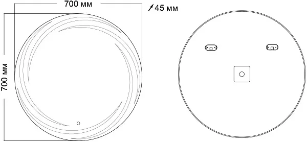 Зеркало Grossman Arma 70x70 157070 с подсветкой фото 4