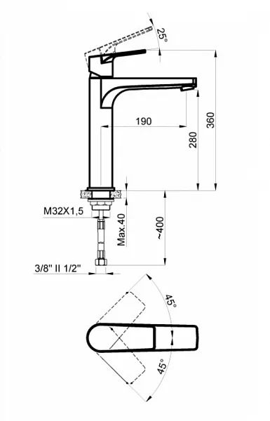 Смеситель Azario Treya AZ-156845526 для раковины-чаши фото 2