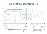 Ванна из искусственного камня Delice Bravo DLR330064-G фото 1