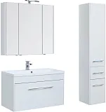 Тумба с раковиной Aquanet Августа 100 белая фото 3