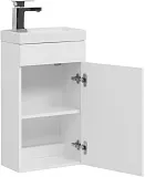 Тумба с раковиной Aquanet Нота 40 подвесная белая правая фото 6