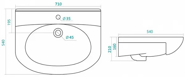 Мебельная раковина Santek Лидия 70 см WH110210 фото 3