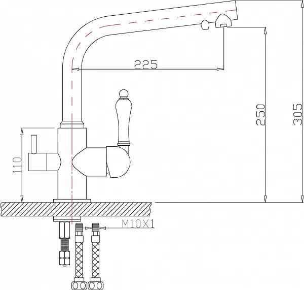 Смеситель ZorG Sanitary ZR 313 YF-33 BR для кухонной мойки фото 2