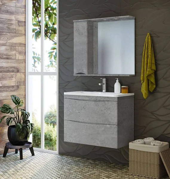 Зеркало Misty Атлантик 80x74 П-Атл-4080-050Л левое с полочкой и подсветкой фото 5