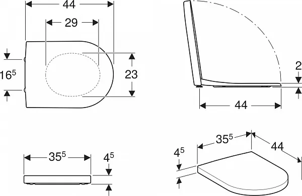 Крышка-сиденье Geberit iCon 574130000 с микролифтом фото 3