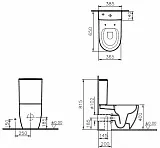 Унитаз-компакт VitrA Sento 9830B003-7203 напольный безободковый с микролифтом фото 6