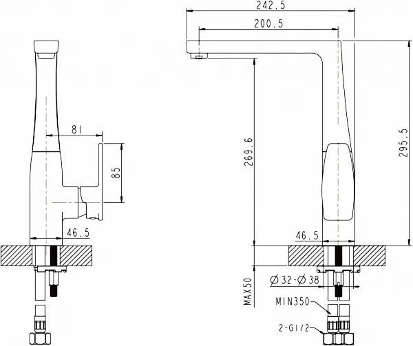 Смеситель Bravat Riffle F772106C для кухонной мойки фото 3