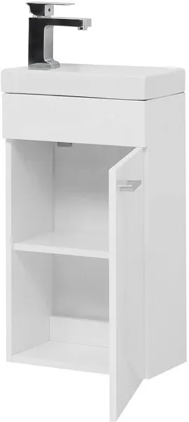 Тумба с раковиной Aquanet Нота 40 подвесная белая правая фото 8