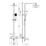 Душевая стойка TIMO Tetra-thermo SX-0169/17 фото 2