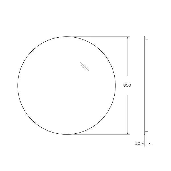 Зеркало BelBagno 80x3 SPC-INT-800-LED с подсветкой фото 7