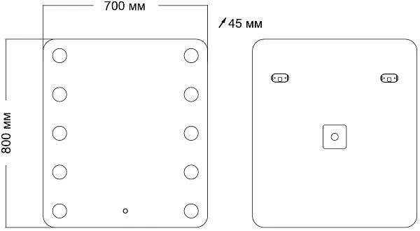 Зеркало Grossman Neon 70x80 147080 с подсветкой фото 3