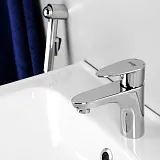 Смеситель WasserKRAFT Leine 3508 для раковины с гигиеническим душем фото 3