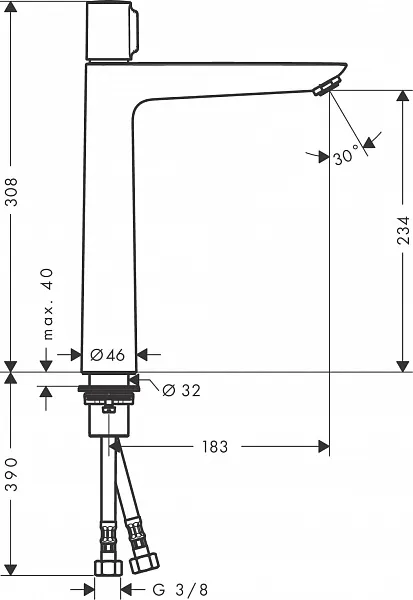 Смеситель Hansgrohe Talis Select E 71753000 для раковины-чаши фото 4