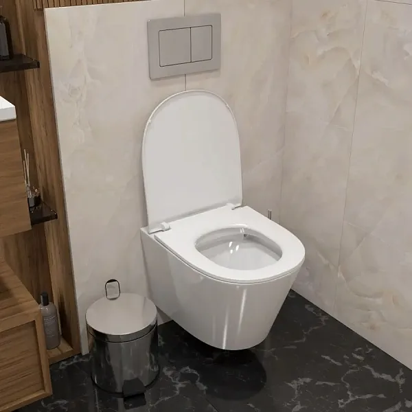 Унитаз подвесной Teymi Rita Pro W00123 подвесной безободковый с микролифтом фото 5