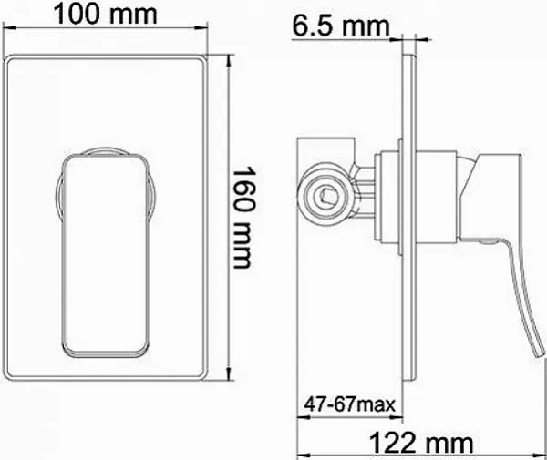 Смеситель WasserKRAFT Aller WHITE 10651W для душа с внутренней частью фото 4