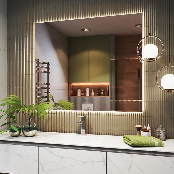 Зеркало Vigo Quadro 100x120 4630297360875 с подсветкой фото 5