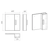 Зеркало-шкаф Grossman Нео 60x66,6 краска фото 4