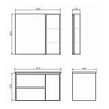 Зеркало Comforty Бремен 90x80 00004142374CF фото 3