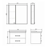 Зеркало Comforty Неаполь 65x80 00004148728CF с полочкой фото 3