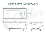 Ванна из искусственного камня Delice Scandi DLR330025-G фото 2