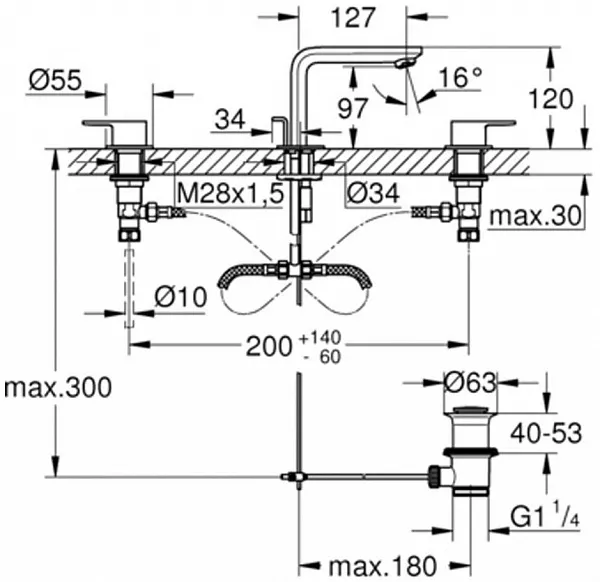 Смеситель Grohe Lineare New 20304001 для раковины c донным клапаном фото 3
