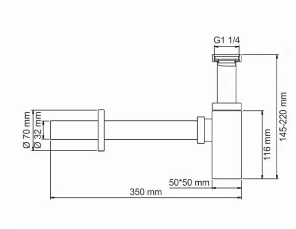 Сифон WasserKRAFT A169 для раковины фото 3