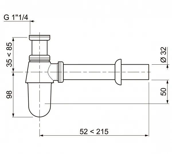 Сифон Wirquin SL211B для раковины фото 2