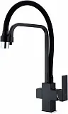 Смеситель ZorG Sanitary ZR 341-6 YF BLACK для кухонной мойки фото 1