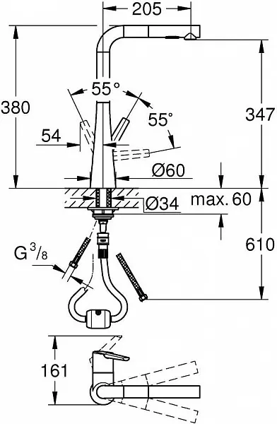 Смеситель Grohe Zedra 32553002 для кухонной мойки фото 8