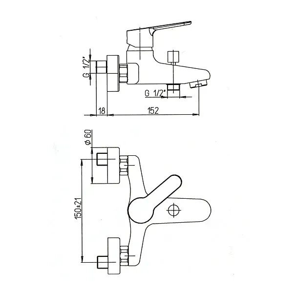 Смеситель для ванны с душем PAINI Bios 059CR111LMKM фото 6