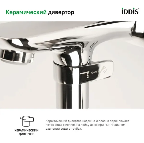 Смеситель Iddis Spin SPISB02i02WA для ванны с душем фото 3
