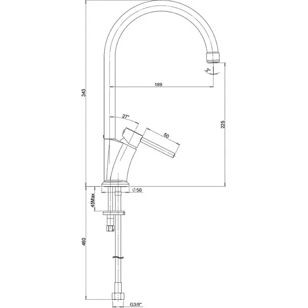Смеситель для кухонной мойки PAINI Monterosa MOCR550 фото 7