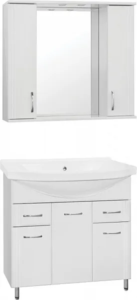 Мебель для ванной Style Line Эко Стандарт №26 90 напольная с зеркалом-шкафом Панда фото 1