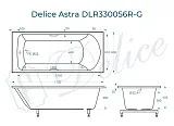 Ванна из искусственного камня Delice Astra DLR330056R-G фото 1