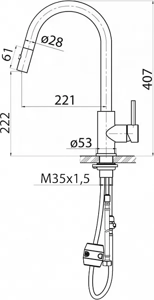 Смеситель BelBagno BB-LAM31B-IN для кухонной мойки фото 2