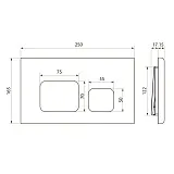 Кнопка смыва Point Афина PN44041BB бронза брашированная фото 2