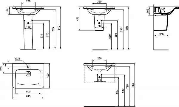 Раковина Ideal Standard Tonic II 62 см K083701 фото 10