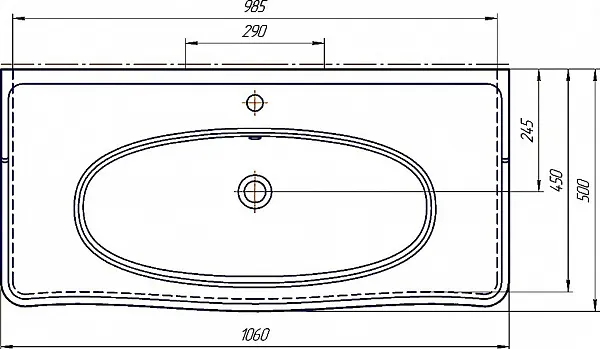 Мебельная раковина Kirovit Модерн 105 21360 фото 3