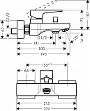 Смеситель Hansgrohe Metropol 32540140 для ванны с душем фото 2