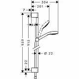 Душевой гарнитур Hansgrohe Croma 110 Select E Multi 90 26590400 фото 2