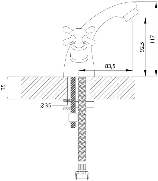Смеситель Rossinka H H02-61R для раковины фото 2