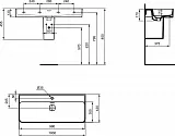 Раковина Ideal Standard Strada II 100 см T300201 фото 4